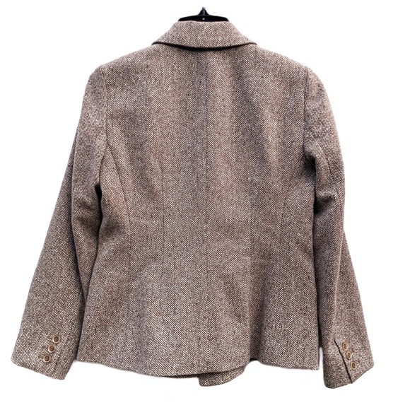 Talbots Herringbone Tweed Wool Beautiful Suit Blazer Career Jacket Like New 2 - Picture 2 of 15